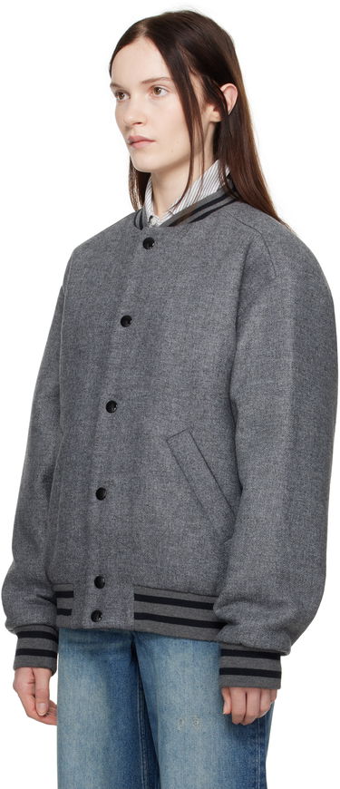 Bomber-takki A.P.C. Wool Bomber Jacket Harmaa | WVBEB-M02974, 3