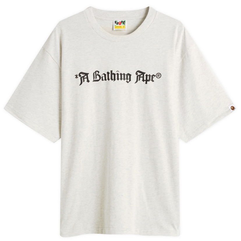 T-paita BAPE Gothic Logo T-Shirt Size Small Harmaa | 001TEL801325M-GRY