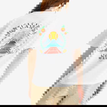 T-paita Casablanca Casa Way Mountain Printed T-Shirt, Size Large Valkoinen | WPF25-JTS-046-03, 3