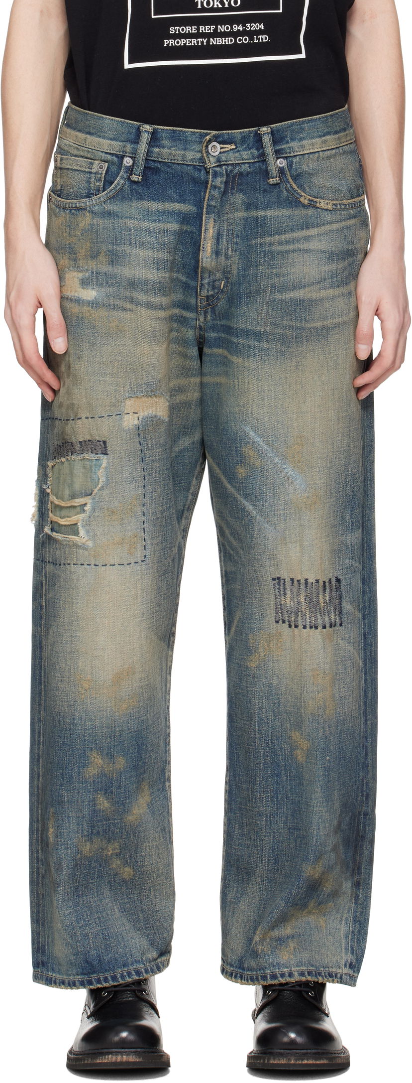 Jeans Neighborhood Neighborhood Savage DP Wide Jeans Sininen | 251XBNH-PTM07