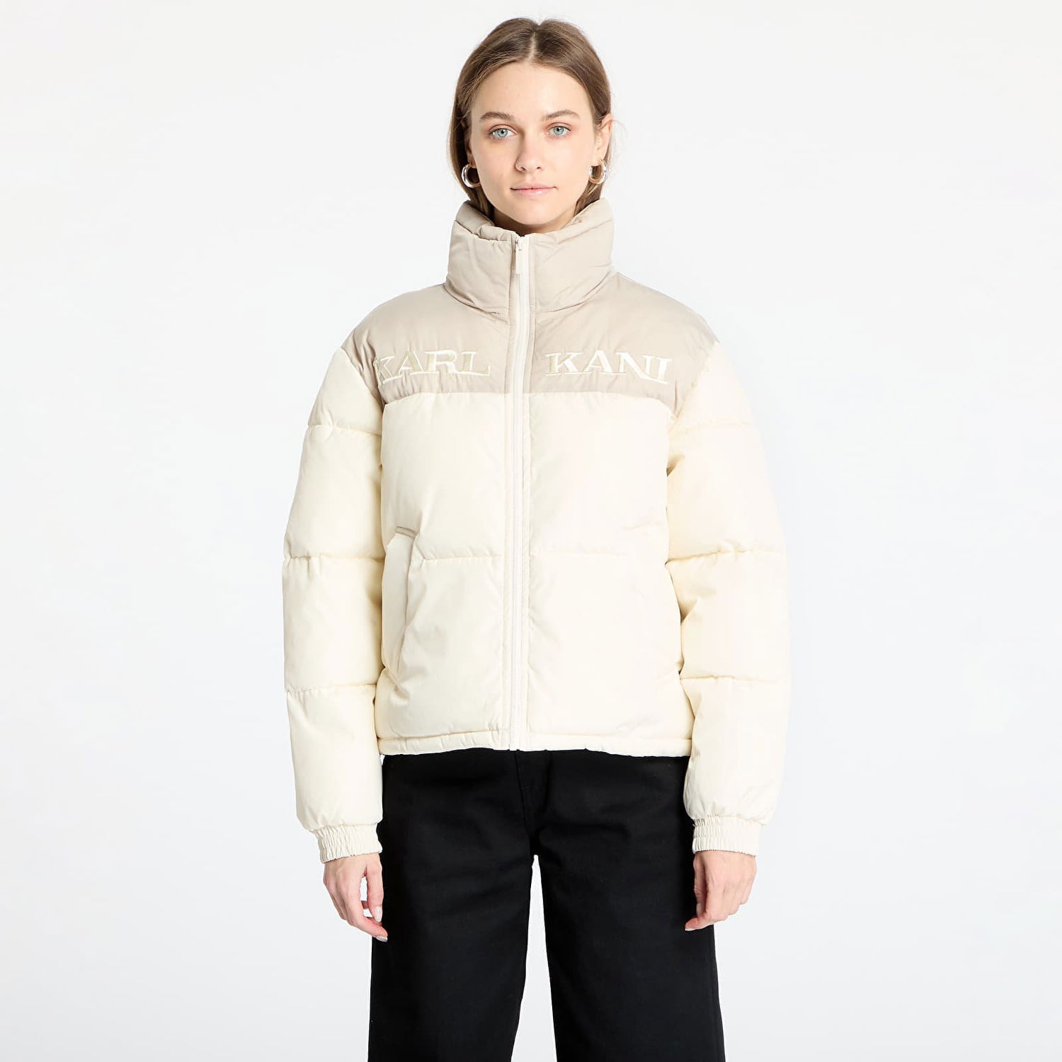 Puffer takki Karl Kani Retro Essential Puffer Jacket Beige | 61760016, 0