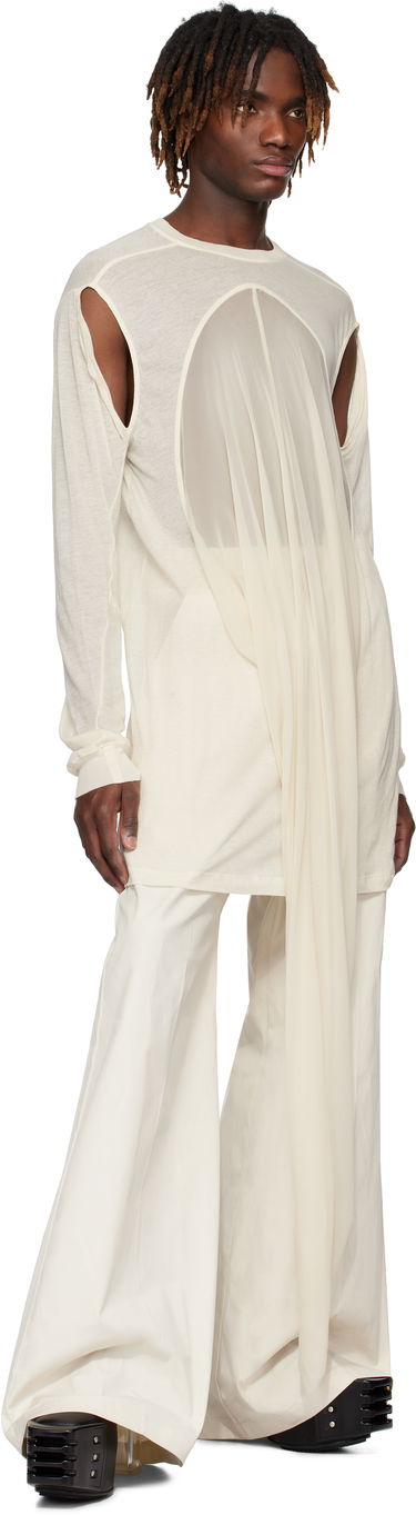 T-paita Rick Owens Rick Owens Hollywood Drain T-Shirt Beige | RU01E5275 UCS, 3