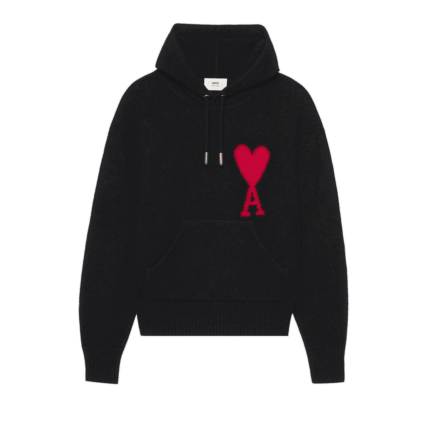 Huppari AMI ADC Knitted Hoodie Musta | UKS802 018 009, 0
