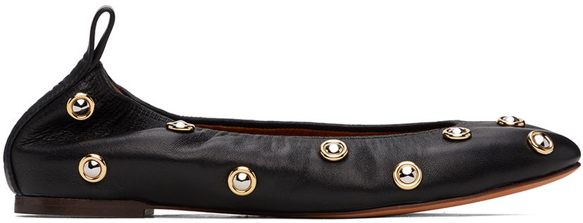 Vaatteet LANVIN Lanvin Studs Ballerina Flats Musta | FW-BAMB02-BIST-E24