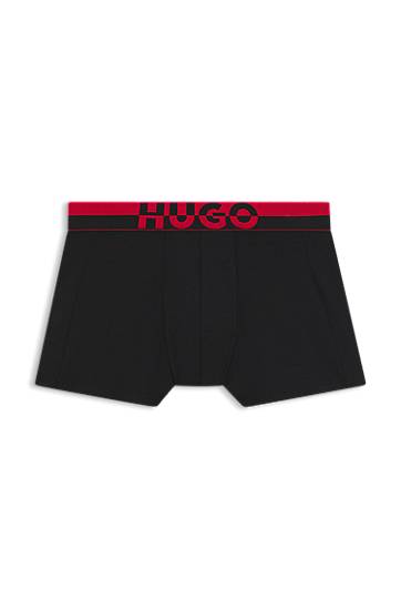 Nyrkkeilijät BOSS Three-pack modal-blend trunks with logo waistbands Musta | 50545667