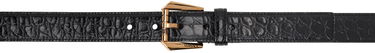 Vyöt Versace Versace Croc Effect Leather Belt Musta | 1008373_1A08711, 0