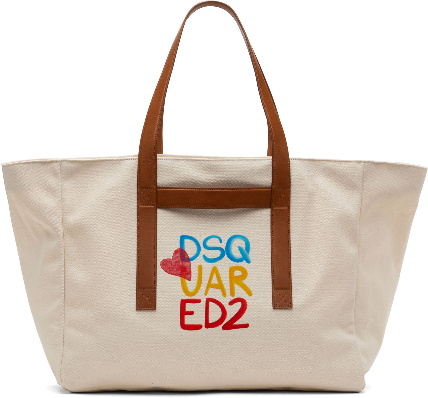Kangaskassi DSQUARED2 Dsquared2 Summer Lovers Canvas Tote Bag Valkoinen | SPM0104-00308367-5089, 0