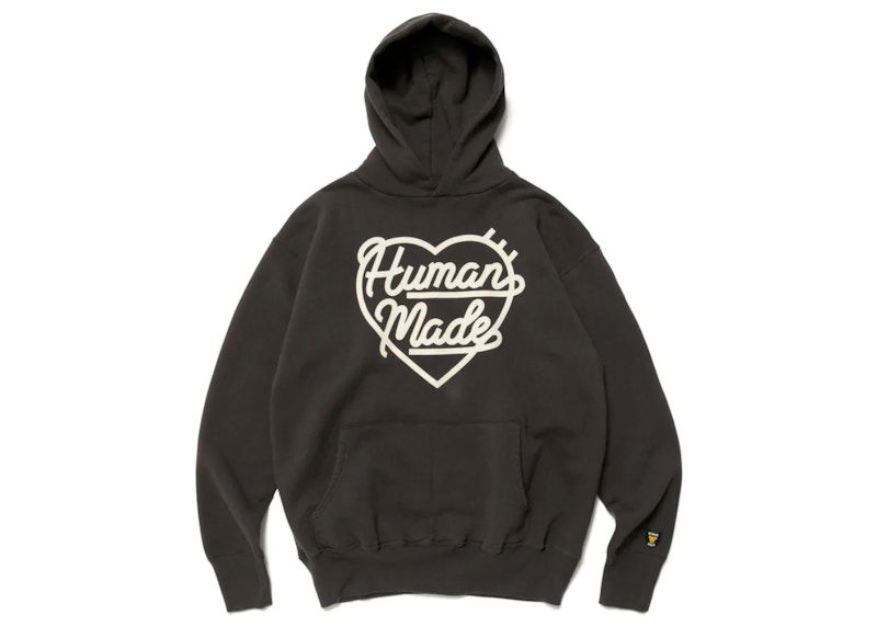 Huppari Human Made Heart Hoodie Musta | HM24CS026