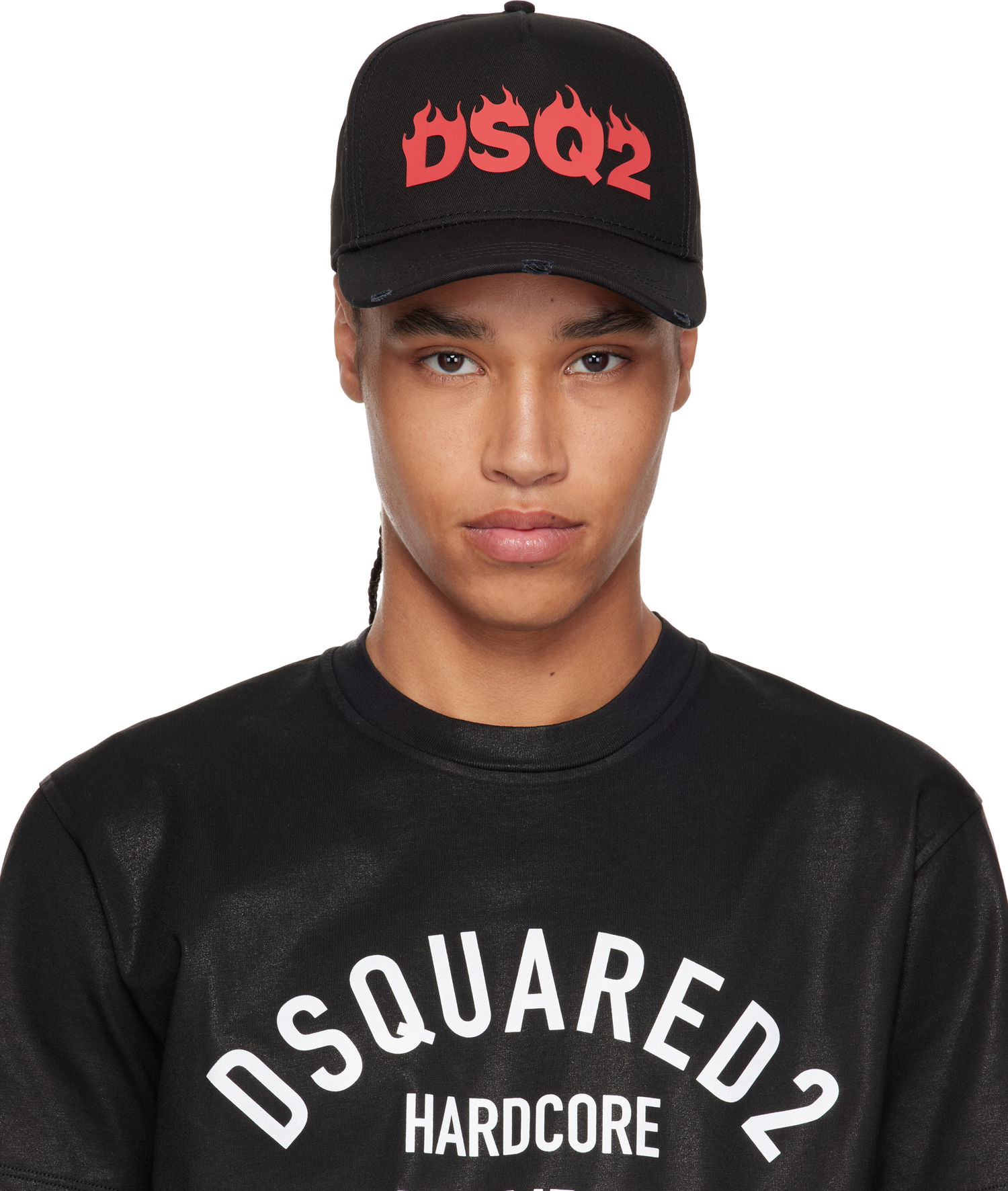 Korkki DSQUARED2 Dsquared2 Baseball Cap with Flames Logo Musta | BCM0915-05C00001-2124, 0