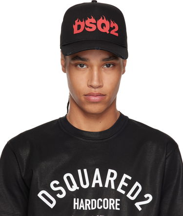 Korkki DSQUARED2 Dsquared2 Baseball Cap with Flames Logo Musta | BCM0915-05C00001-2124, 0