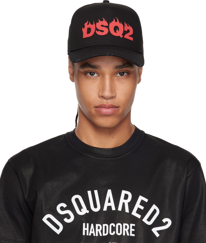 Korkki DSQUARED2 Dsquared2 Baseball Cap with Flames Logo Musta | BCM0915-05C00001-2124