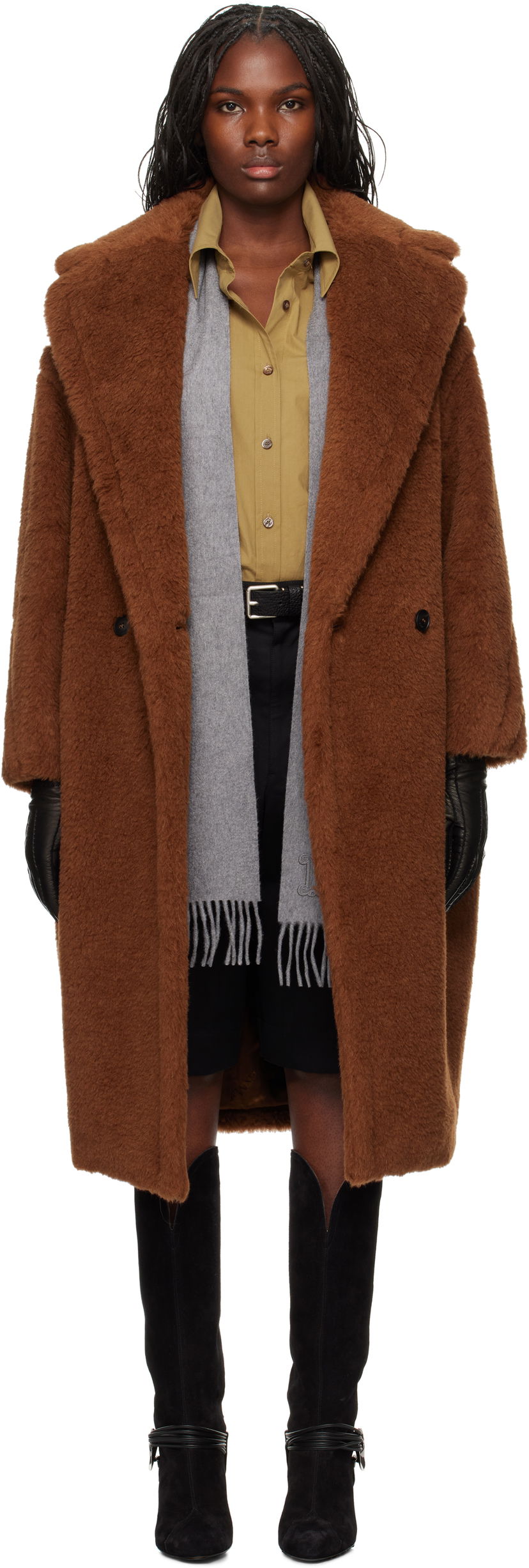 Takit Max Mara Max Mara Tedgirl Teddy Coat Ruskea | 2421016042600 MM10501