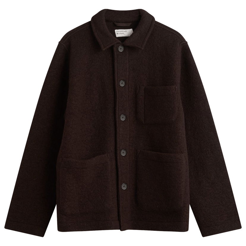 Takki Universal Works Universal Works Wool Fleece Field Jacket, Size Small Ruskea | 00017-BRN