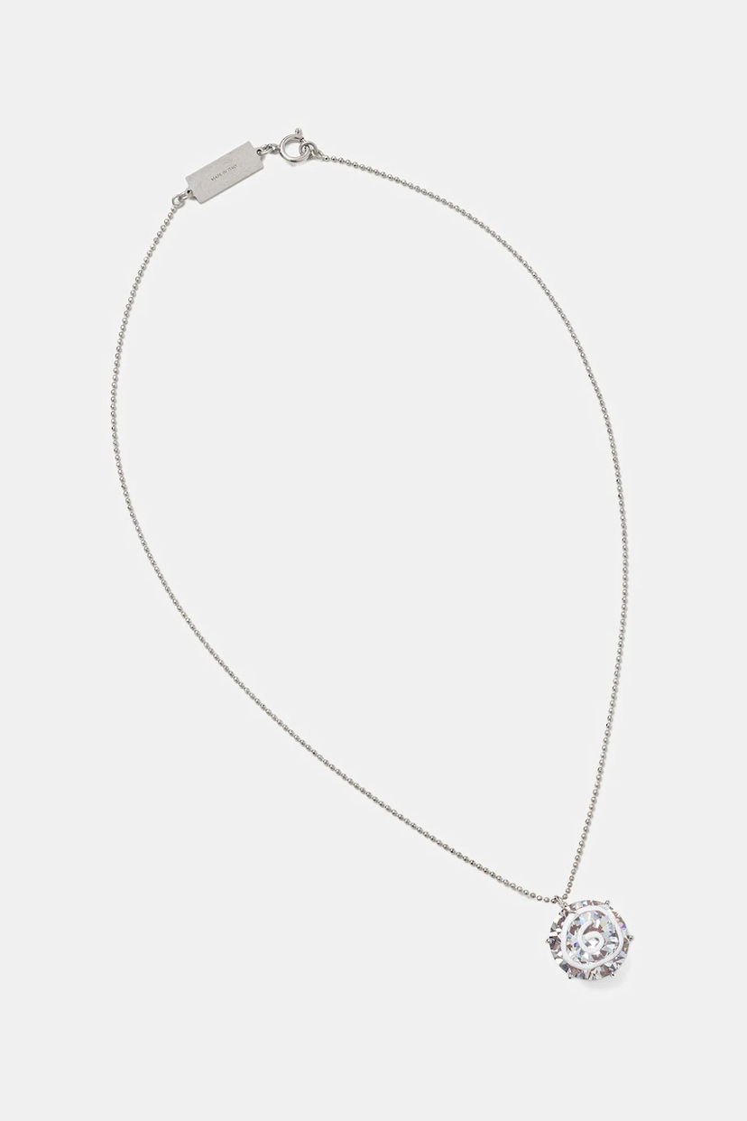 Kaulakoru Maison Margiela Crystal Pendant Ball Chain Necklace Metallinen | SM7UU0080.P8372.971