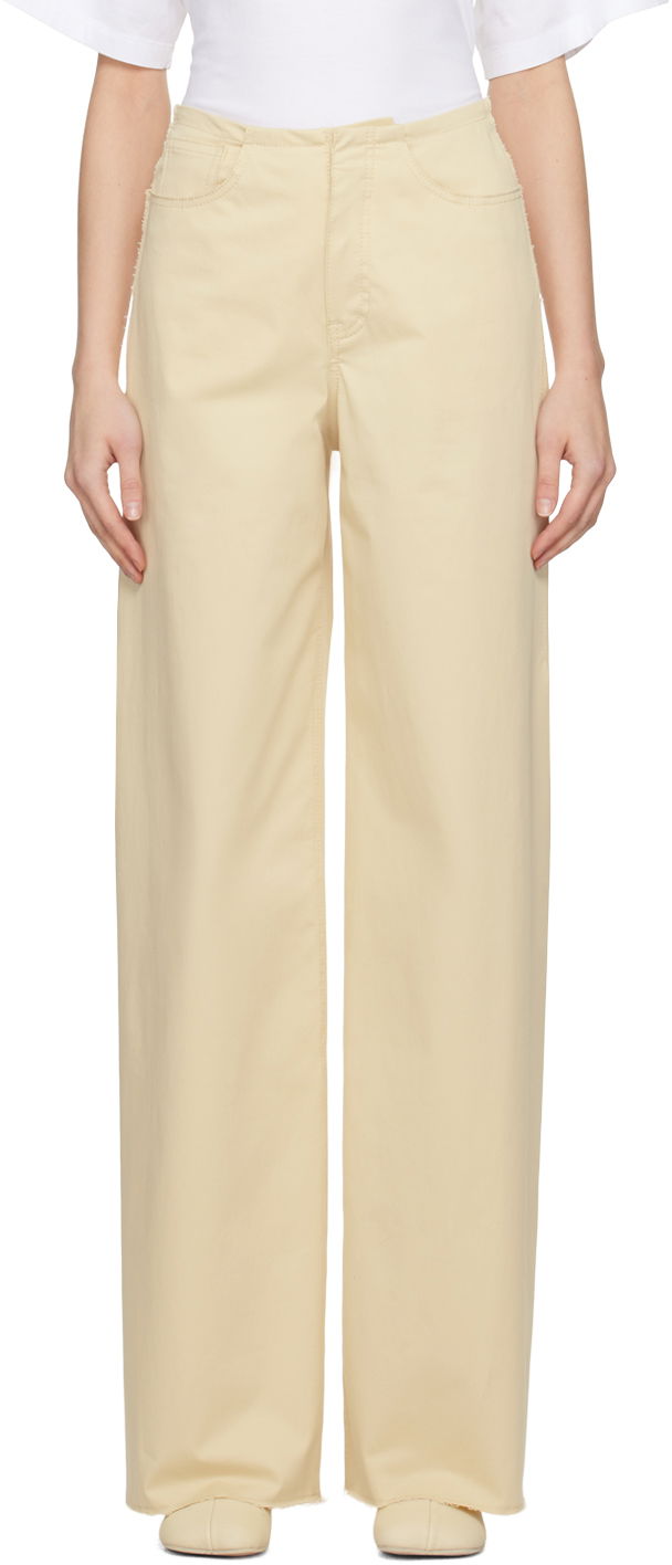Housut Maison Margiela MM6 Five-Pocket Trousers Keltainen | S52KA0482 S54452