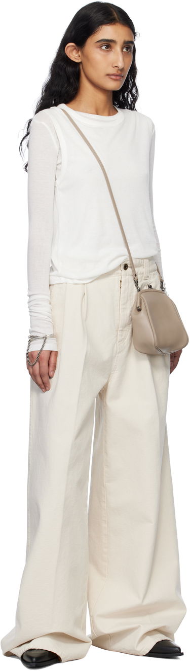 Tankkitoppi Ann Demeulemeester Ann Demeulemeester Biba Sleeveless Tank Top Valkoinen | 2510-W-JTO05-FA570-002, 4