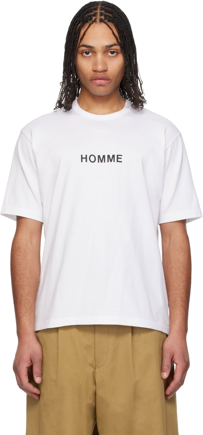 T-paita Comme des Garçons Homme Logo T-Shirt Valkoinen | HO-T103-051