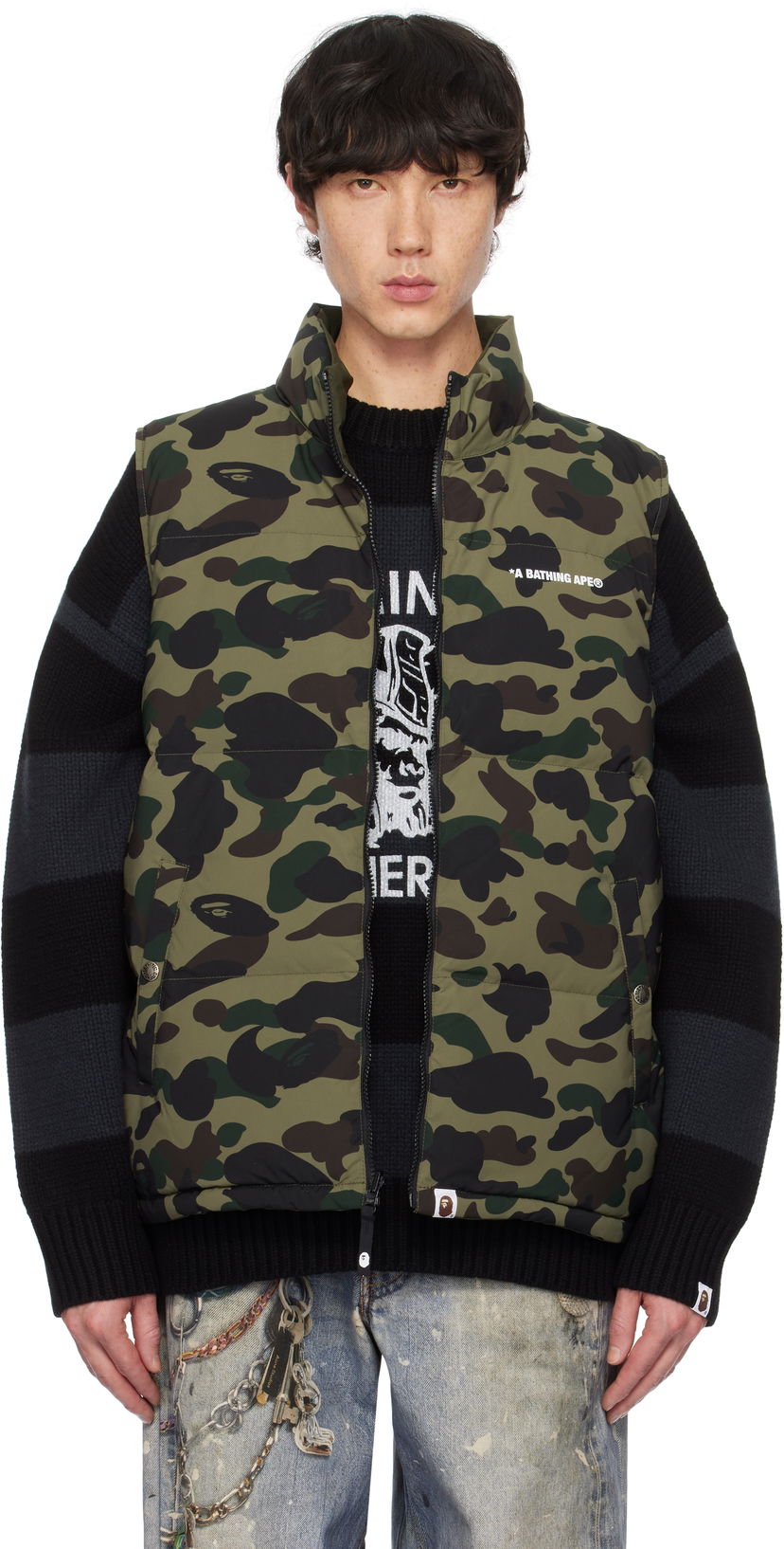 Liivi BAPE Camo Reversible Down Vest Vihreä | 001DNK801012M