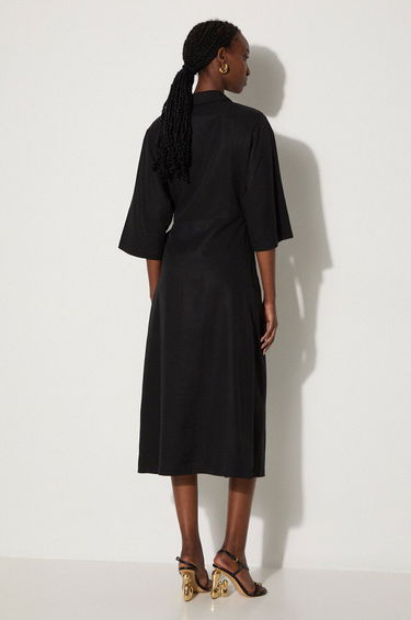 Mekko Samsoe Samsoe Midi Wrap Dress Musta | F24100086, 1