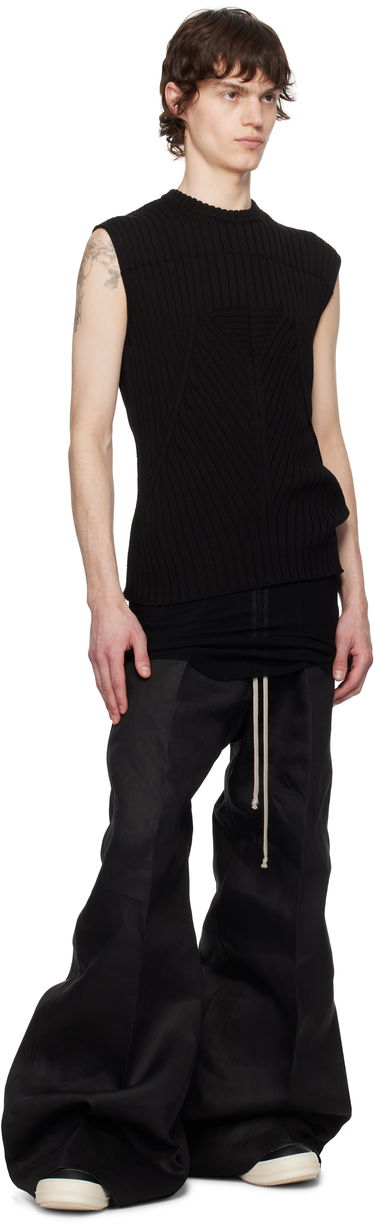 Villapaita Rick Owens Rick Owens Hollywood Knit Vest Musta | RU01E5662 KEC, 3