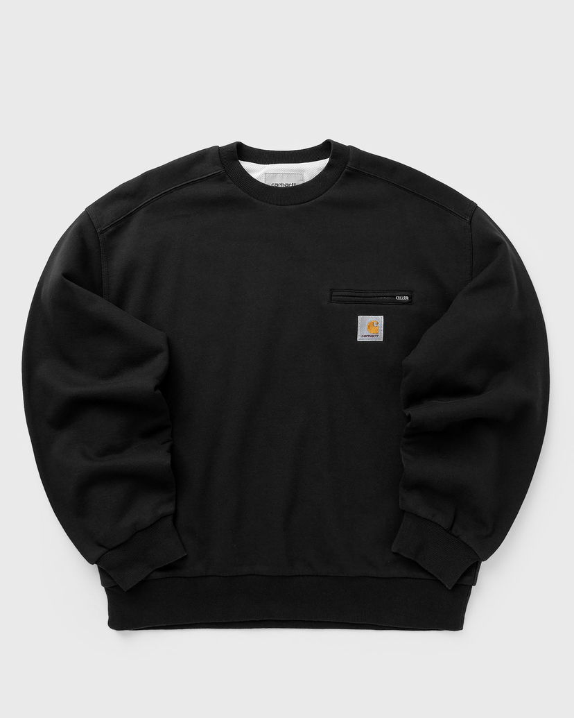 Huppari Carhartt WIP Detroit Crewneck Sweatshirt with Chest Pocket Musta | I035547-89.06