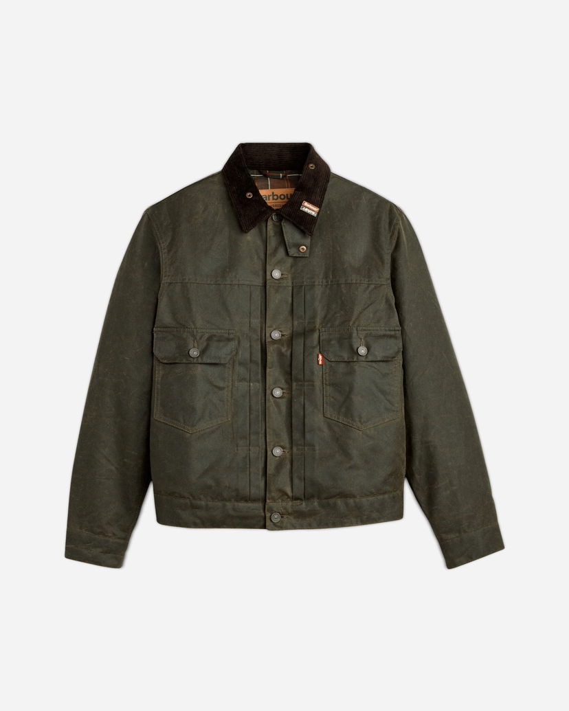 Takki Levi's Type II Waxed Trucker Jacket Vihreä | 008GN00050 001