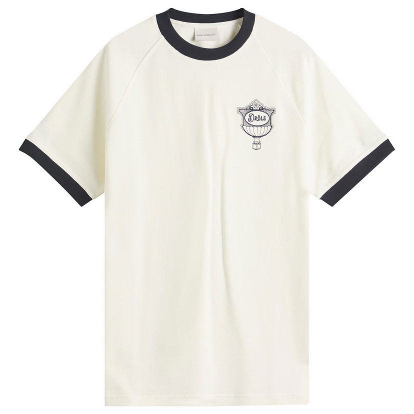 T-paita Drôle de Monsieur Drole Cup Piqué T-Shirt, Size Large Valkoinen | G-TS251-CO162-OW