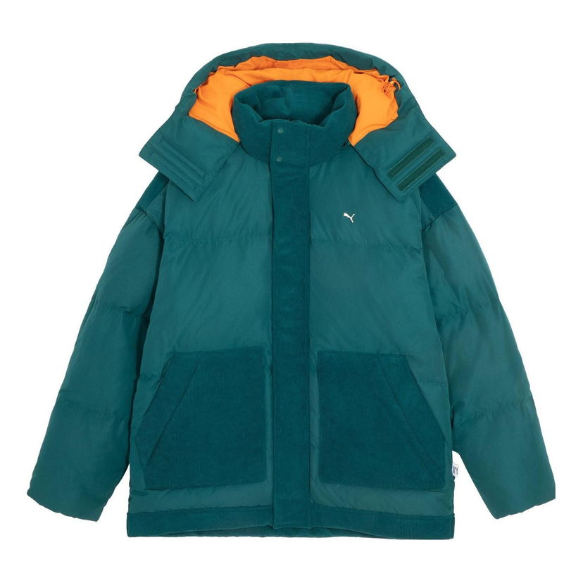 Puffer takki Puma Corduroy Puffer Jacket Vihreä | 623043-43