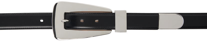 Vyöt Khaite Lucca Silver-Tone Buckle Leather Belt Musta | 9985-763