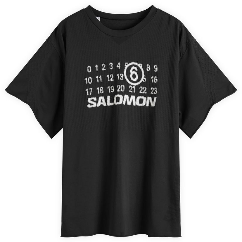 T-paita Maison Margiela MM6 Maison Margiela x Salomon Logo T-Shirt, Size Large Musta | S52GC0345M20101900