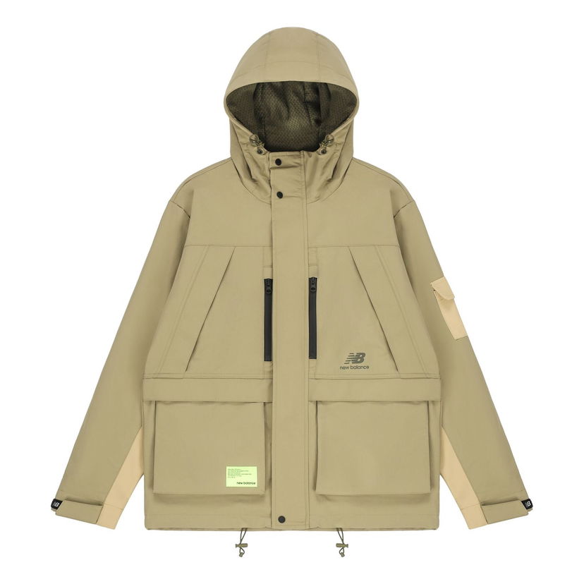 Tuulitakki New Balance Men's Woven Hooded Jacket With Multiple Pockets Vihreä | AMJ21356-TCO