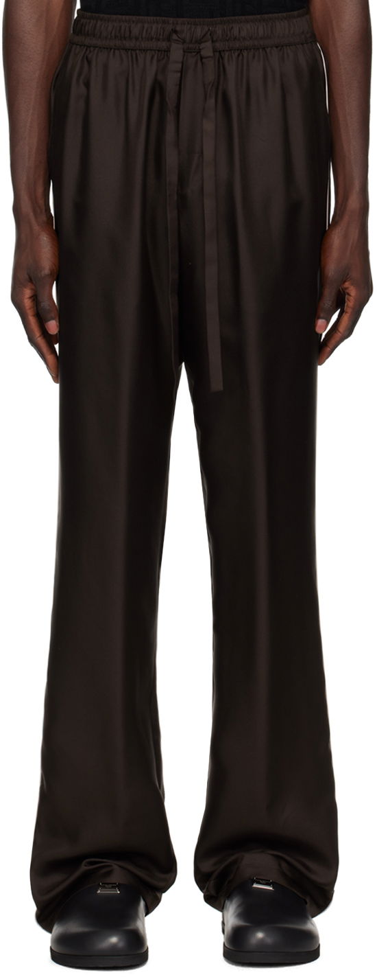Housut Dolce & Gabbana Silk Lounge Pants Ruskea | GVRMAZFU1S4