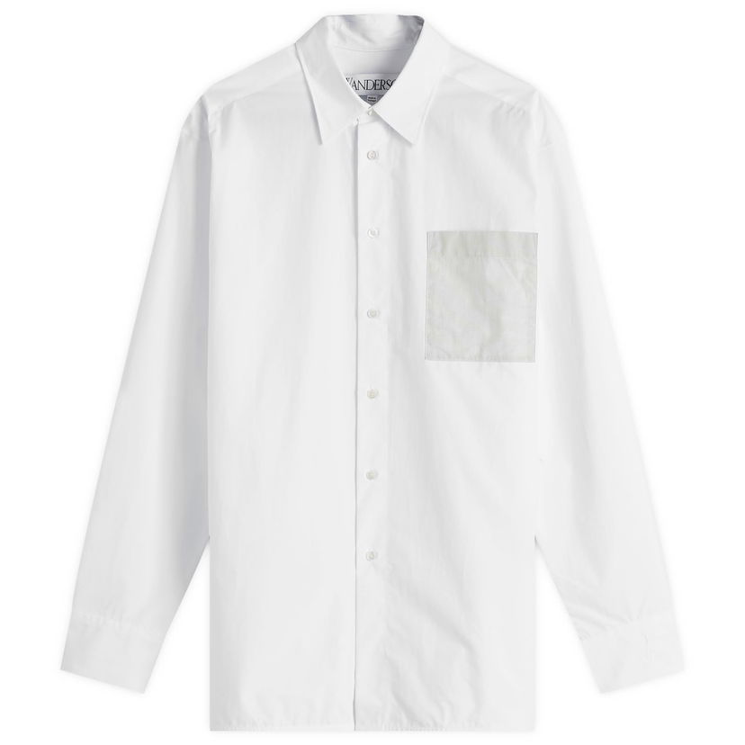 Paita JW Anderson Contrast Patch Pocket Shirt White Valkoinen | SH0350-PG1090-001