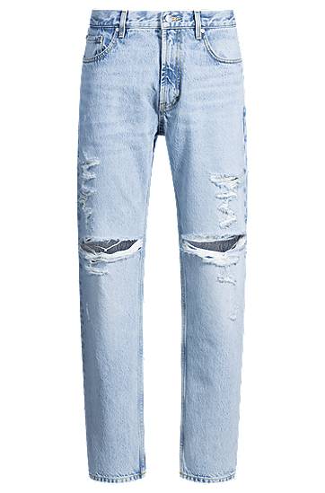Jeans BOSS Regular-Fit Stonewashed Jeans Sininen | 50537716