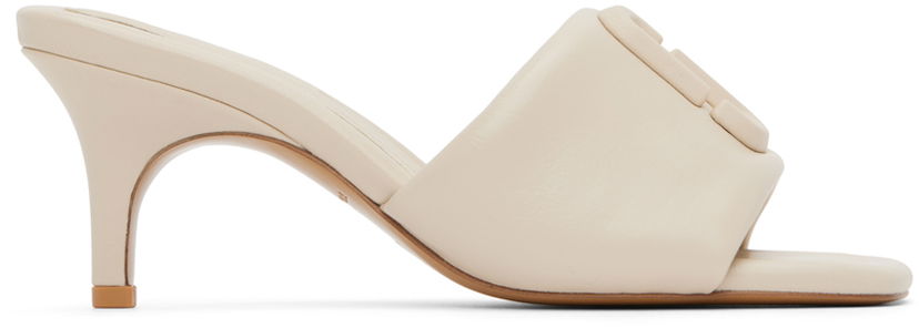 Asusteet Marc Jacobs Marc Jacobs 'The Leather J Marc' Heeled Sandals Beige | 2S4FSA001F08