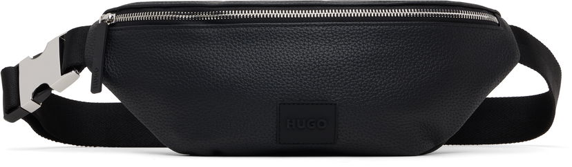 Vyötärölaukku BOSS Black Leather Belt Bag Musta | 50535679