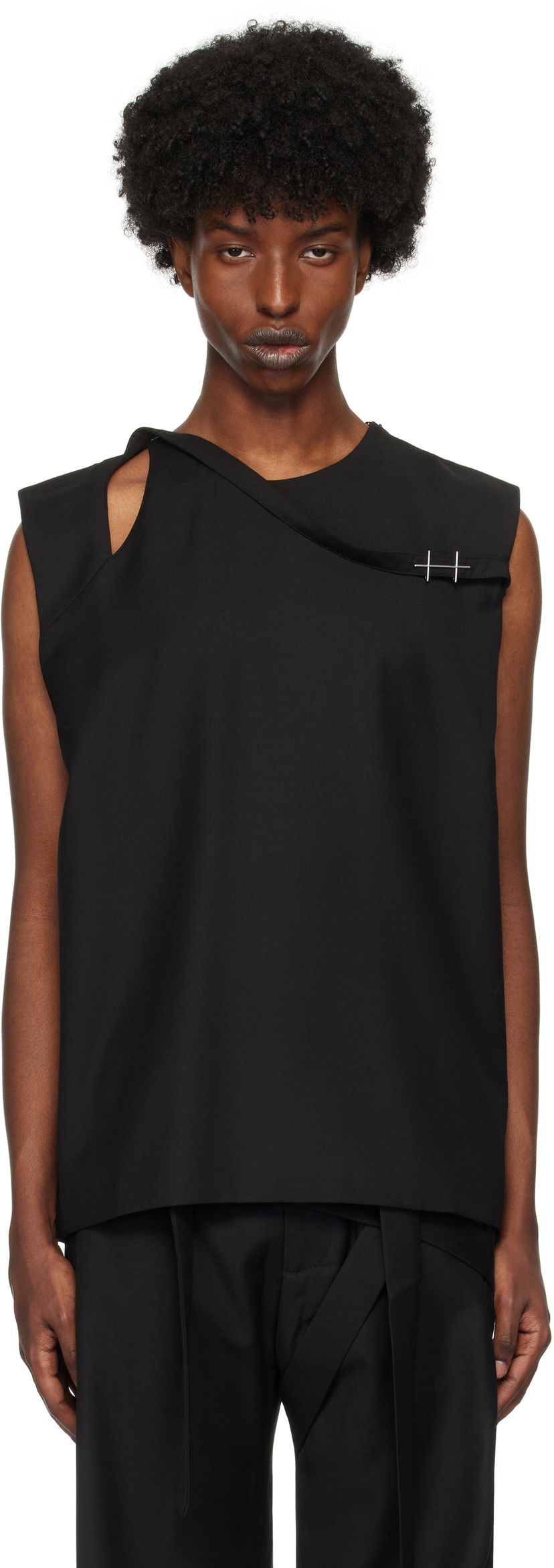 Tankkitoppi HELIOT EMIL Aegis Tailored Tank Top Musta | AW24_M_04_047_BLK01