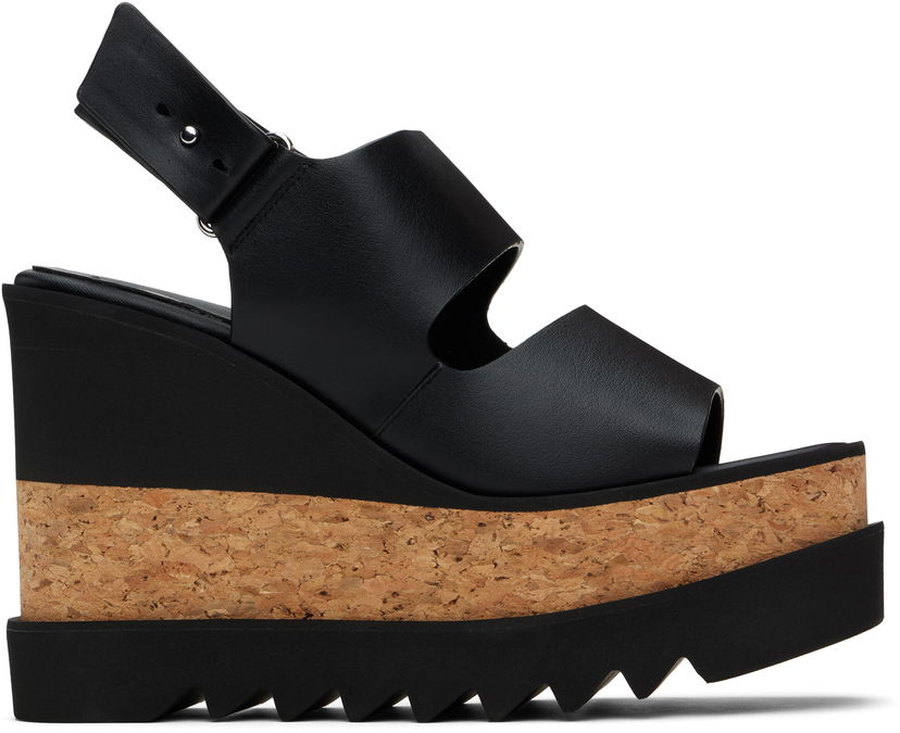 Tennarit ja kengät Stella McCartney Elyse Alter Mat Platform Wedges Musta | 810392AP00P0