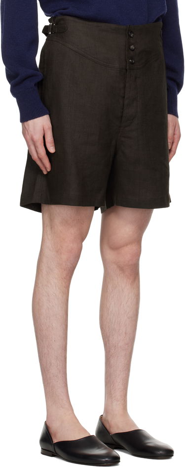 Shortsit Bode Bode Linen Cot Shorts Ruskea | MRS25BT056, 1