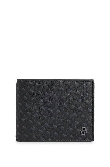 Lompakko BOSS Bally Monogram Trifold Wallet Musta | 50536773