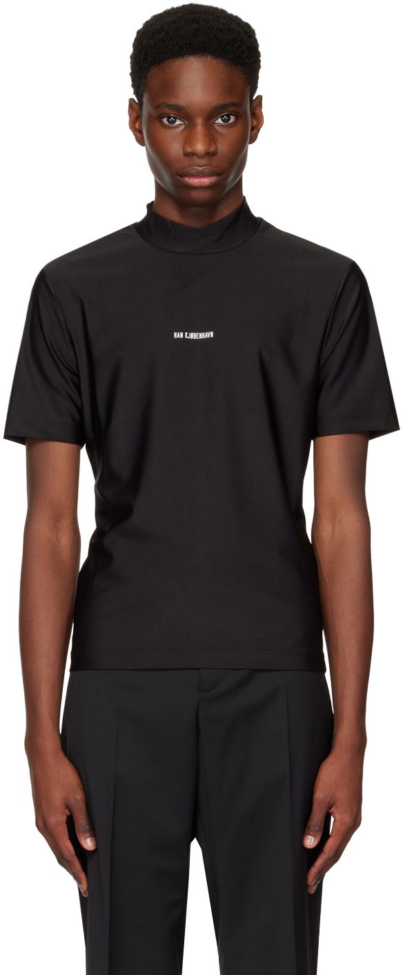T-paita Han Kjøbenhavn Mock Turtleneck Musta | M-132625