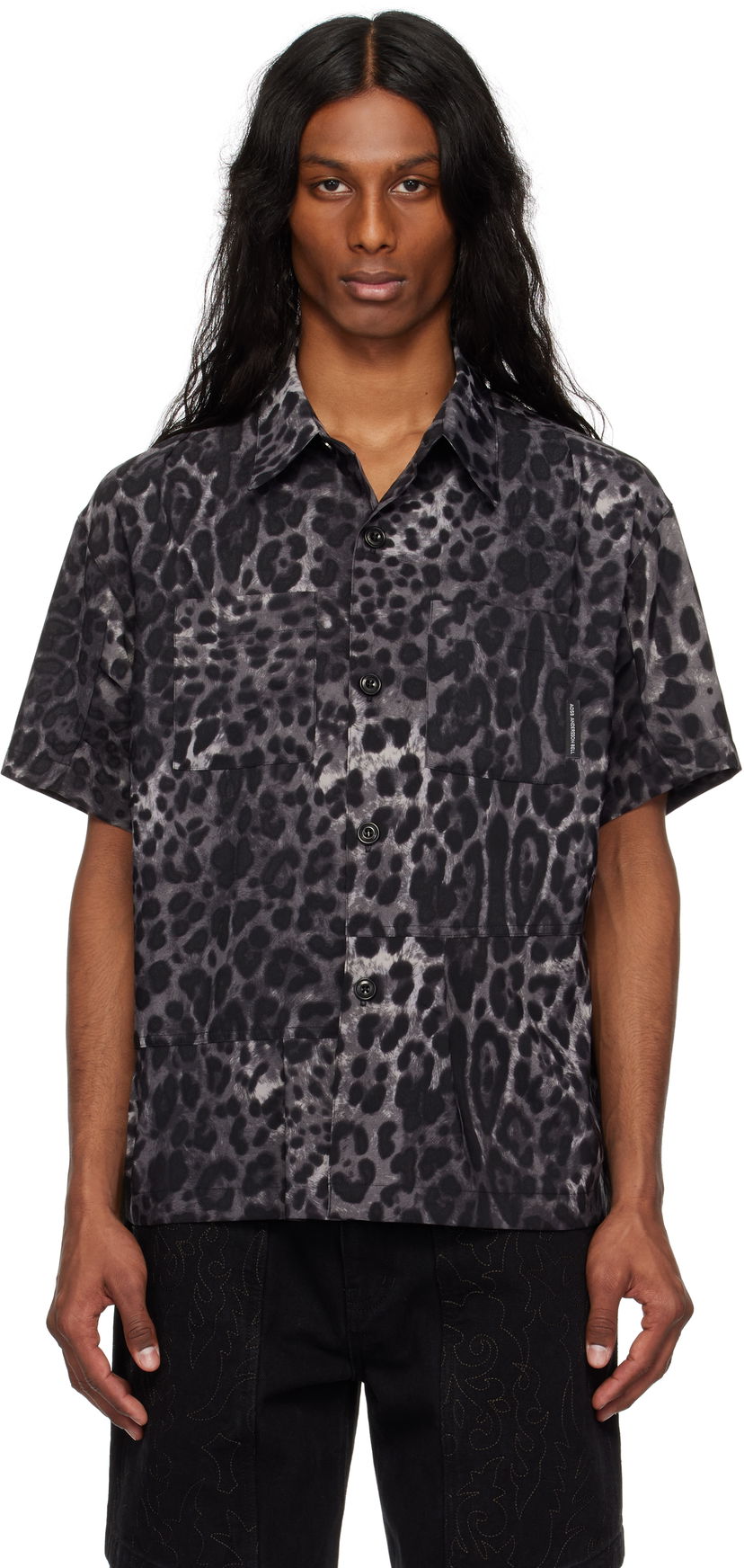 Paita Andersson Bell Andersson Bell Leopard Print Shirt Musta | atb1277m
