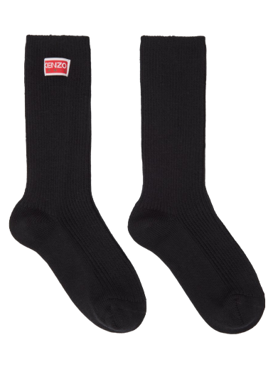 Sukat KENZO Paris Tag Socks Musta | FD68SU180KSA