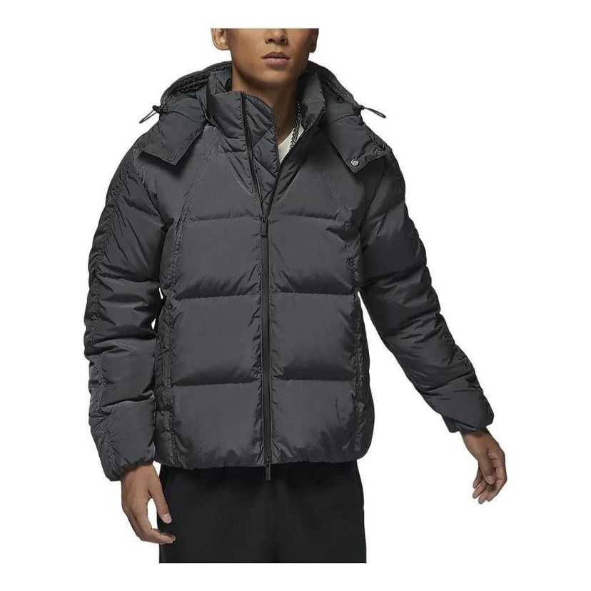 Puffer takki Jordan Therma-FIT Men's Hooded Puffer Jacket Musta | FV7220-060