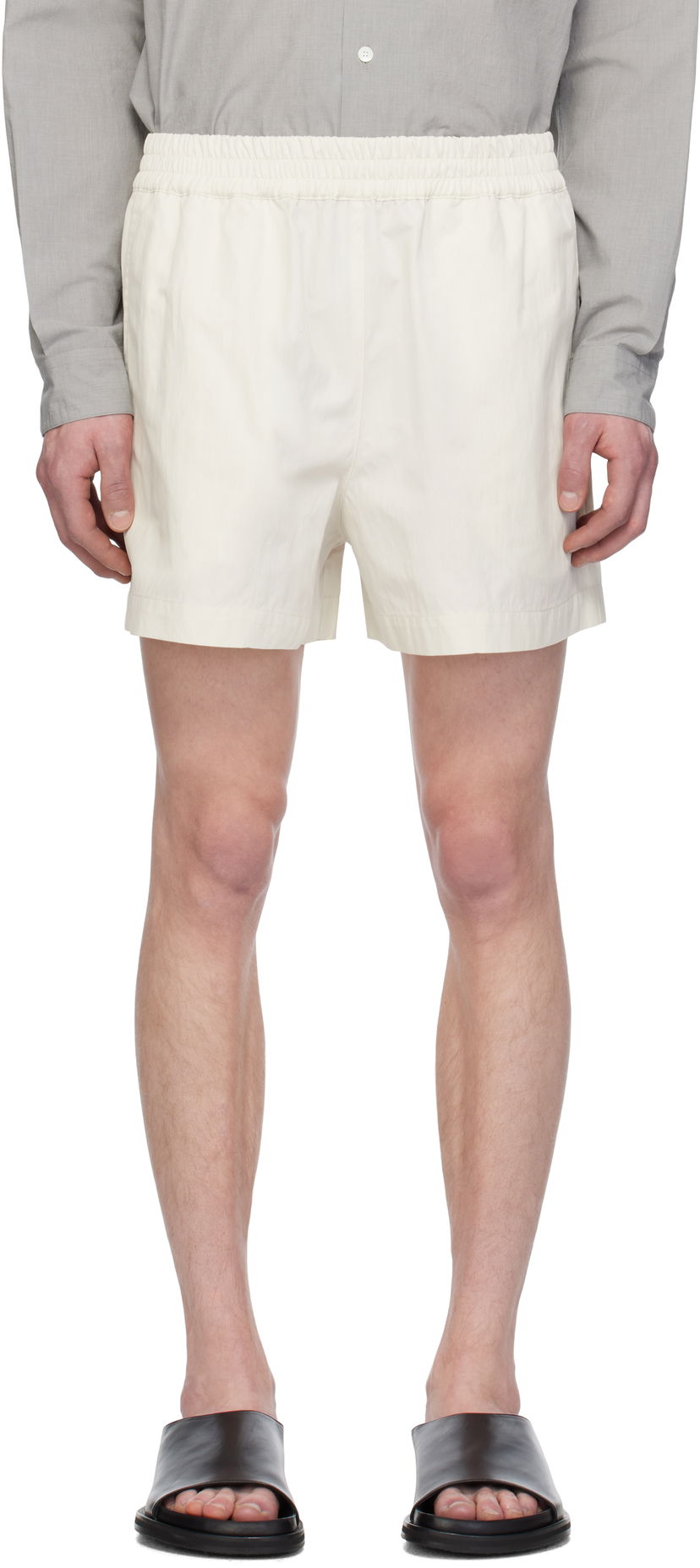 Shortsit Studio Nicholson Studio Nicholson Elio Relaxed Fit Shorts Valkoinen | ELIO SNM - 1275