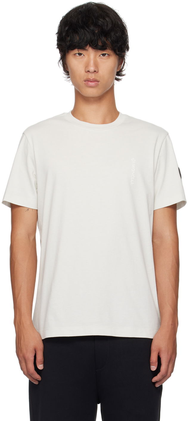 T-paita Moncler Gray Garment-Washed T-Shirt Harmaa | J20918C0001589A17