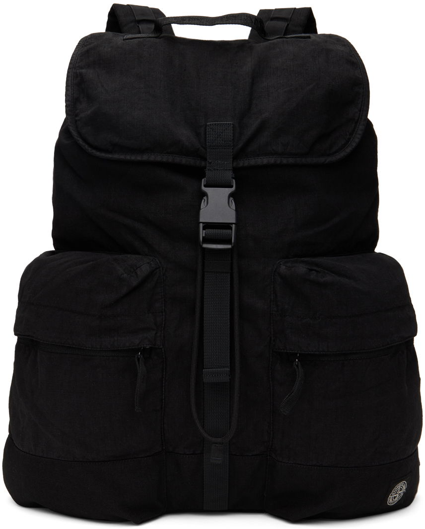 Reppu Stone Island Drawstring Backpack Musta | 801590730, 0