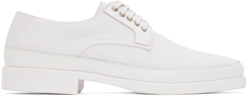 Vaatteet LEMAIRE LEMAIRE Canvas Derbys Valkoinen | M 221 FO312 LF458
