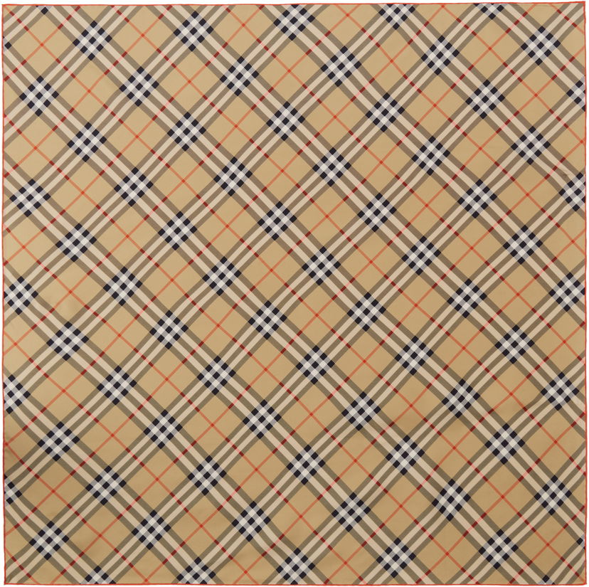 Huivi Burberry Burberry Check Silk Scarf Beige | 8088140