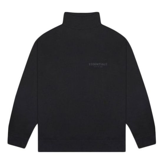 Villapaita Fear of God Essentials FW20 Mock Neck Sweatshirt Musta | FOG-FW20-331